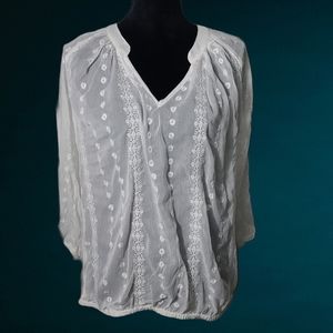 Olive & Oak Boho Blouse sz L